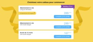 prix Rosetta stone offre cadeau